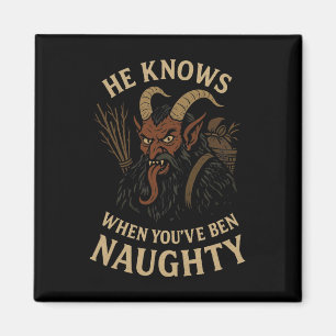 Íman Krampus Naughty List Horror de Natal