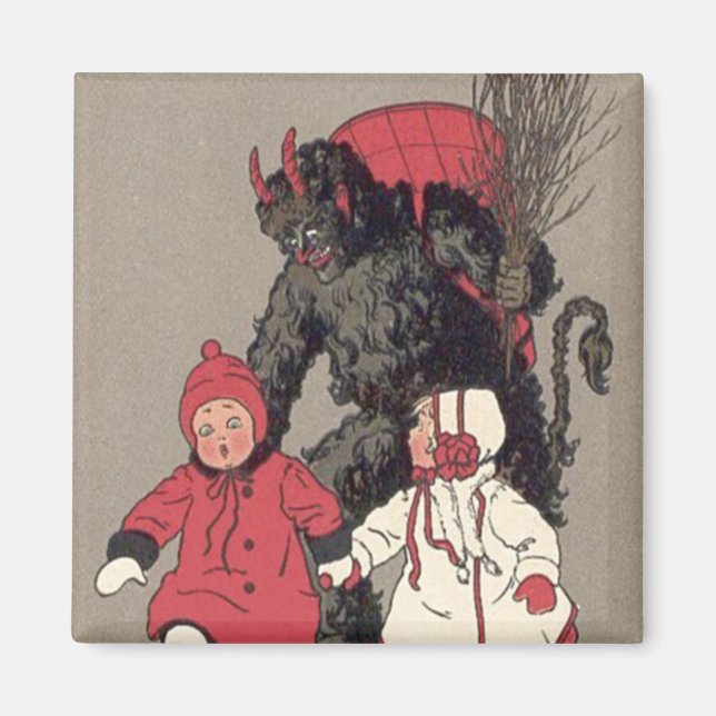 Íman Krampus Perseguindo Crianças Interruptor (Frente)