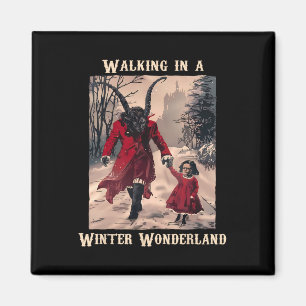 Íman Krampus Winter Wonderland Design de Natal Gótico