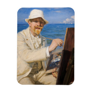 Íman Kroyer - Autorretrato na praia de Skagen