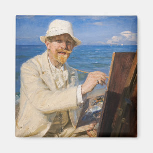 Íman Kroyer - Autorretrato na praia de Skagen