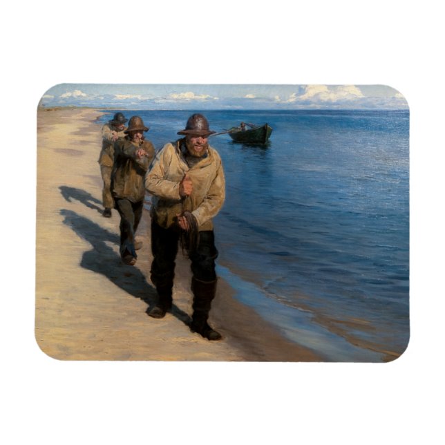 Íman Kroyer - Três pescadores puxando um barco (Horizontal)