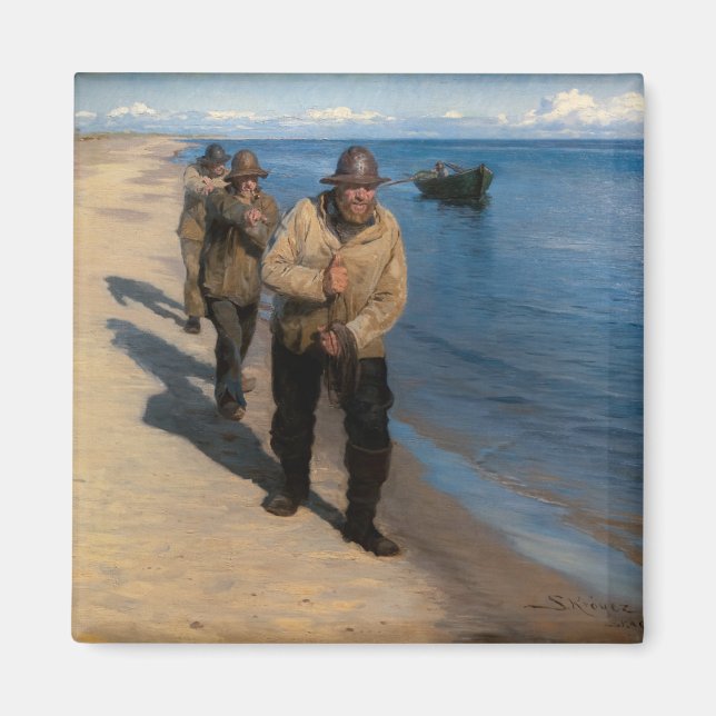 Íman Kroyer - Três pescadores puxando um barco (Frente)