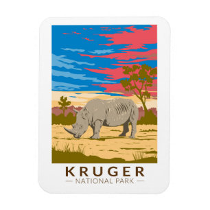 Íman Kruger National Park White Rhinocerontes Viagem Ar
