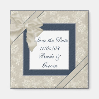 Íman KRW Blue e White Custom Save the Date Weded (Guard