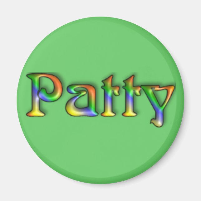 Íman KRW Hippie Groove Name Magnet - Patty (Frente)