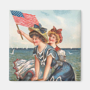 Íman KRW todo ímã americano do vintage das meninas