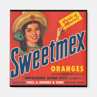 Íman KRW Vintage Magnet De Etiqueta Laranja De Mex Doce