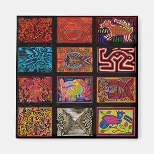 Íman Kuna Indian Mola Collage