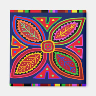 Íman Kuna Indian Mola Flora