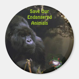 Íman Kunga Mountain Gorilla & Sapo Willife Art Magnet
