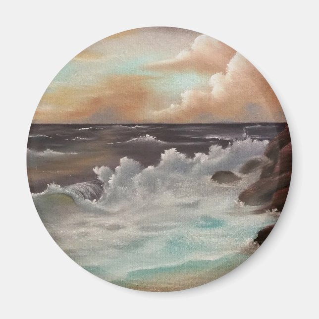 Íman Kunstmalerei "Meeresrauschen" Bob Ross (Frente)