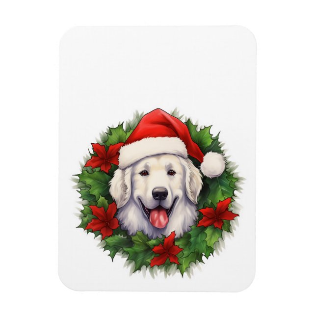 Íman Kuvasz Christmas Wreath (Vertical)