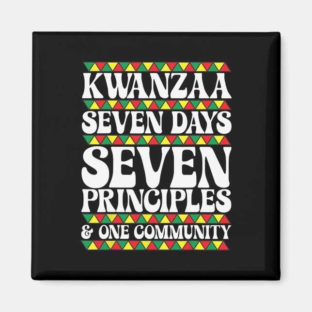 Íman Kwanzaa Sete Dias Sete Princípios Uma Comunidade (Frente)