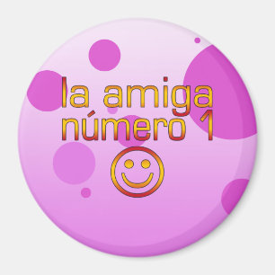 Íman La Amiga Número 1 em cores espanholas da bandeira