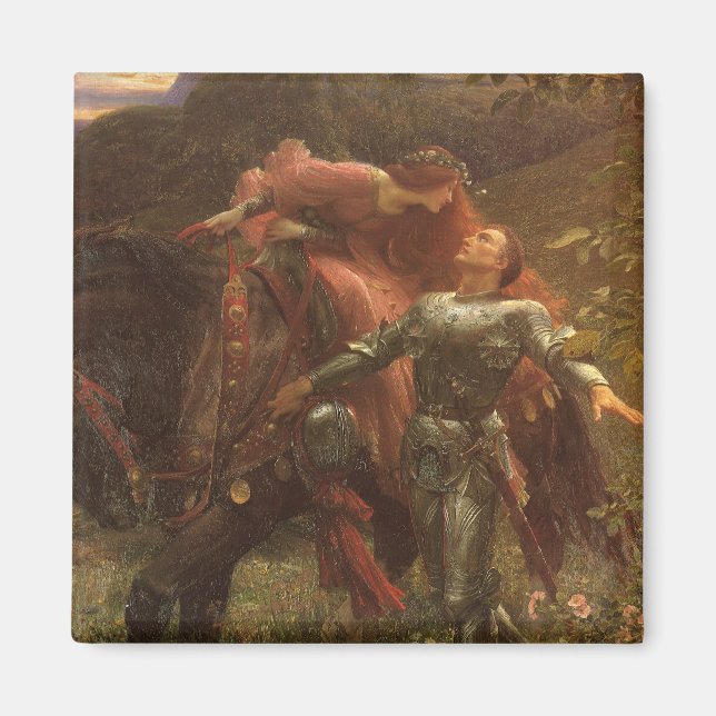Íman La Belle Dame sans Merci por Sir Frank Dicksee (Frente)