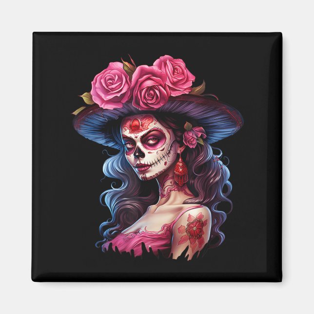 Íman La Catrina Dia De Los Muertos Dia Mexicano Dos Mor (Frente)