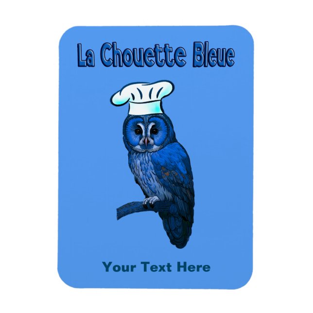 Íman La Chouette Bleue Cafe (Vertical)