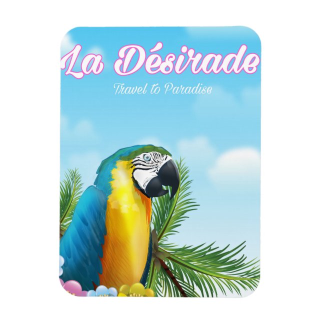 Íman La Désirade Parrot poster de viagens (Vertical)