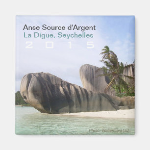 Íman La Digue, lembrança do viagem do ímã da praia d