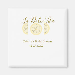 Íman La Dolce Vita amarelo limão chá de noiva pastel bo