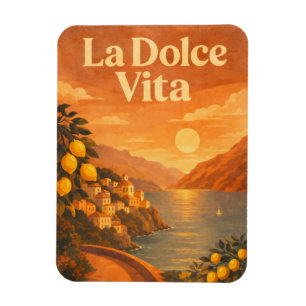 Íman La Dolce Vita – Cartaz de Viagem da Costa Italiana