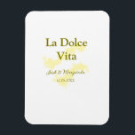 Íman La Dolce Vita casal amarelo Nome data glit<br><div class="desc">design</div>