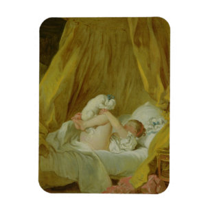 Íman "La Gimblette", menina com um cão, c.1770 (óleo