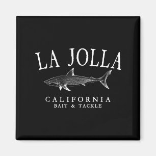 Íman La Jolla Califórnia Tubarão Branco Arte Vintage