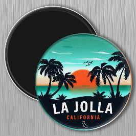 Íman La Jolla San Diego Ca Retro Sunset Souvenir 60