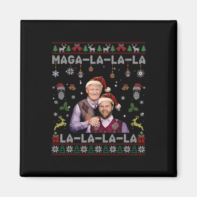 Íman La La Donald Trump Potus 47 Ugly Christmas Swea (Frente)