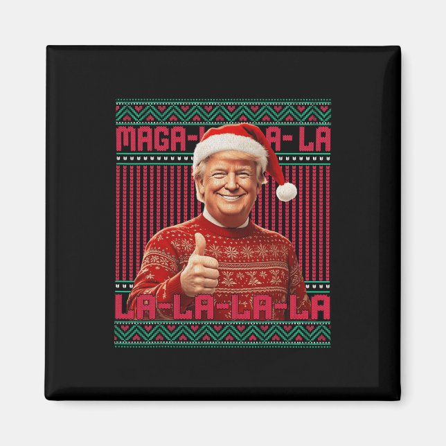 Íman La La Donald Trump Potus 47 Ugly Christmas Swea (Frente)