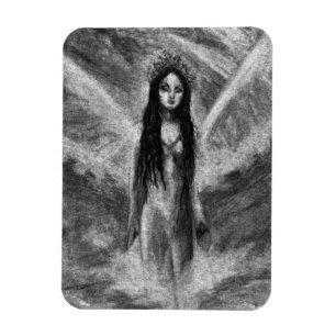 Íman La Luna Dark Angel Fairy Woman Gótico Fantasy Art