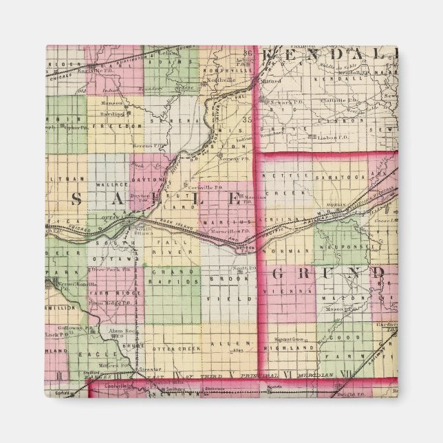 Íman La Salle, Grundy, condados de Livingston (Frente)