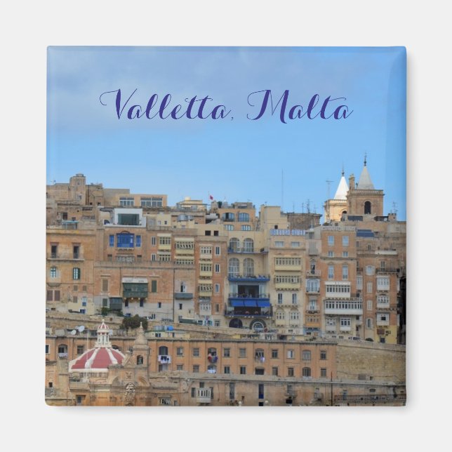 Íman La Valeta, Malta Viagem Magnet (Frente)