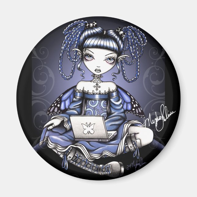 Íman Lab Azul Stacy Top Fairy Magnet (Frente)