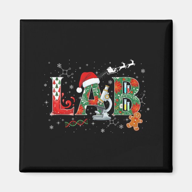 Íman Lab Christmas Laboratory Technician Science Xmas S (Frente)