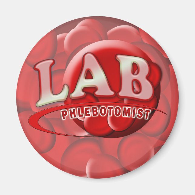 ÍMAN LAB PHLEBOTOMIST RBC LOGOTIPO (Frente)