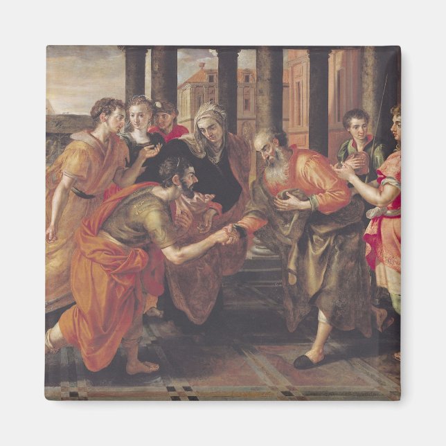 Íman Laban Apresentando Eliezer a seu pai, 1562 (Frente)
