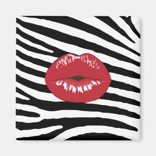 Íman Lábios beijam moda glamour makeup zebra