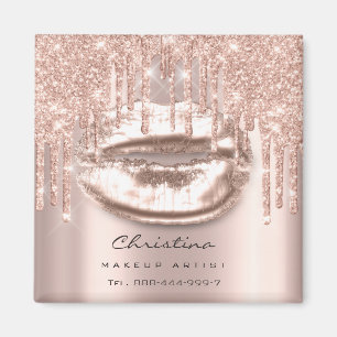 Íman Lábios Beijos Maquiagem Artista Glitter Drives Spa