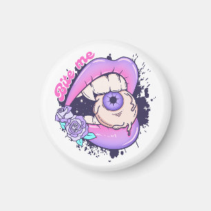 Íman Lábios de Dia das Bruxas Rosa