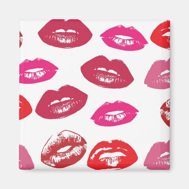 Íman Lábios-Kissable (Lábios-Kissing, Lábio Vermelho e  (Frente)