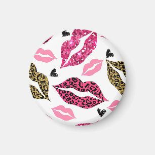 Íman Lábios reluzentes: Padrão de Moda Leopardo