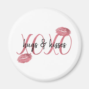 Íman Lábios Rosa XOXO beijos personalizados