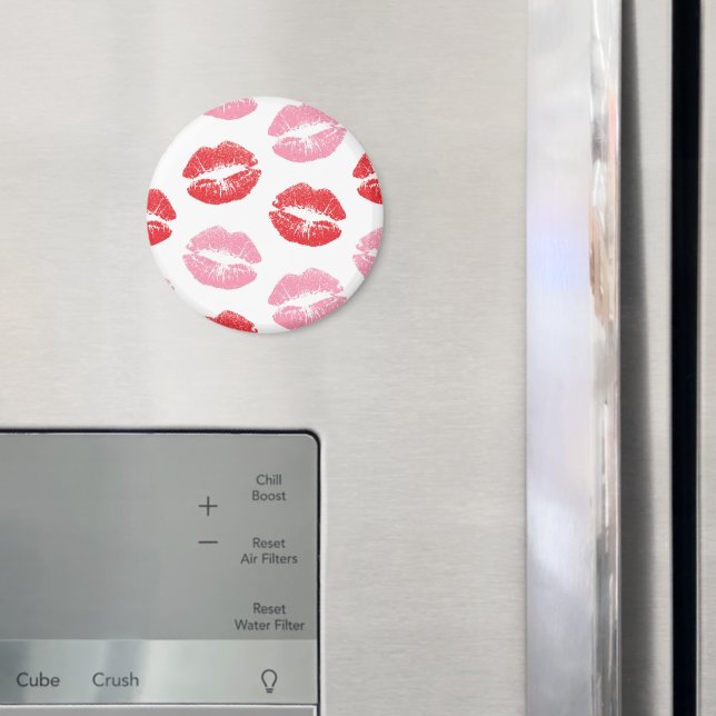 Íman Lábios Vermelhos e Rosa, Padrão De Lábios, Batom,  (In Situ (Fridge))