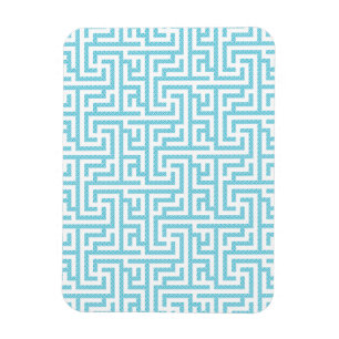 Íman Labirinto Azul Claro e Branco