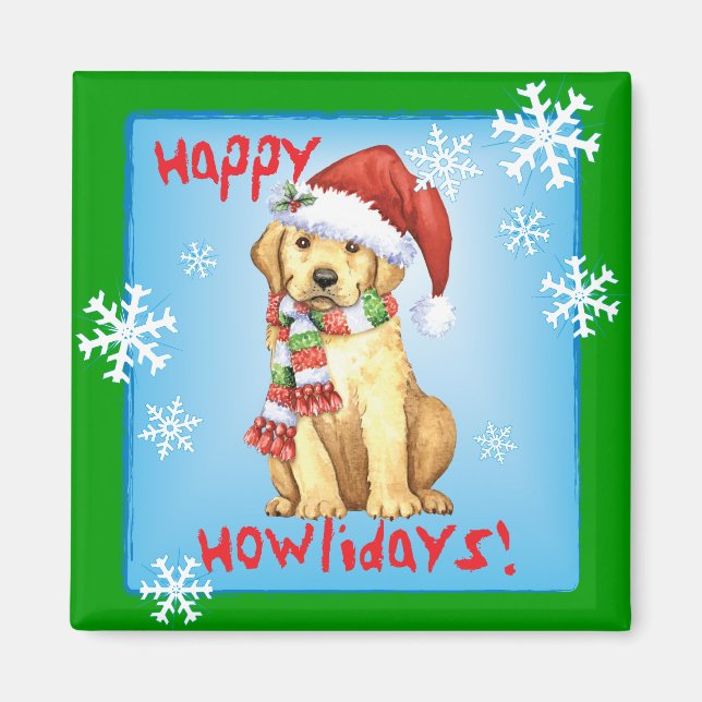 Íman Laboratório Amarelo Feliz Howlidays (Frente)