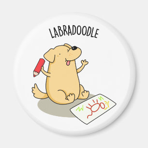Íman Labradoodle Cute Labrador Cão Pun