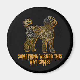 Íman Labradoodle Dog Silhouette Diversão Halloween